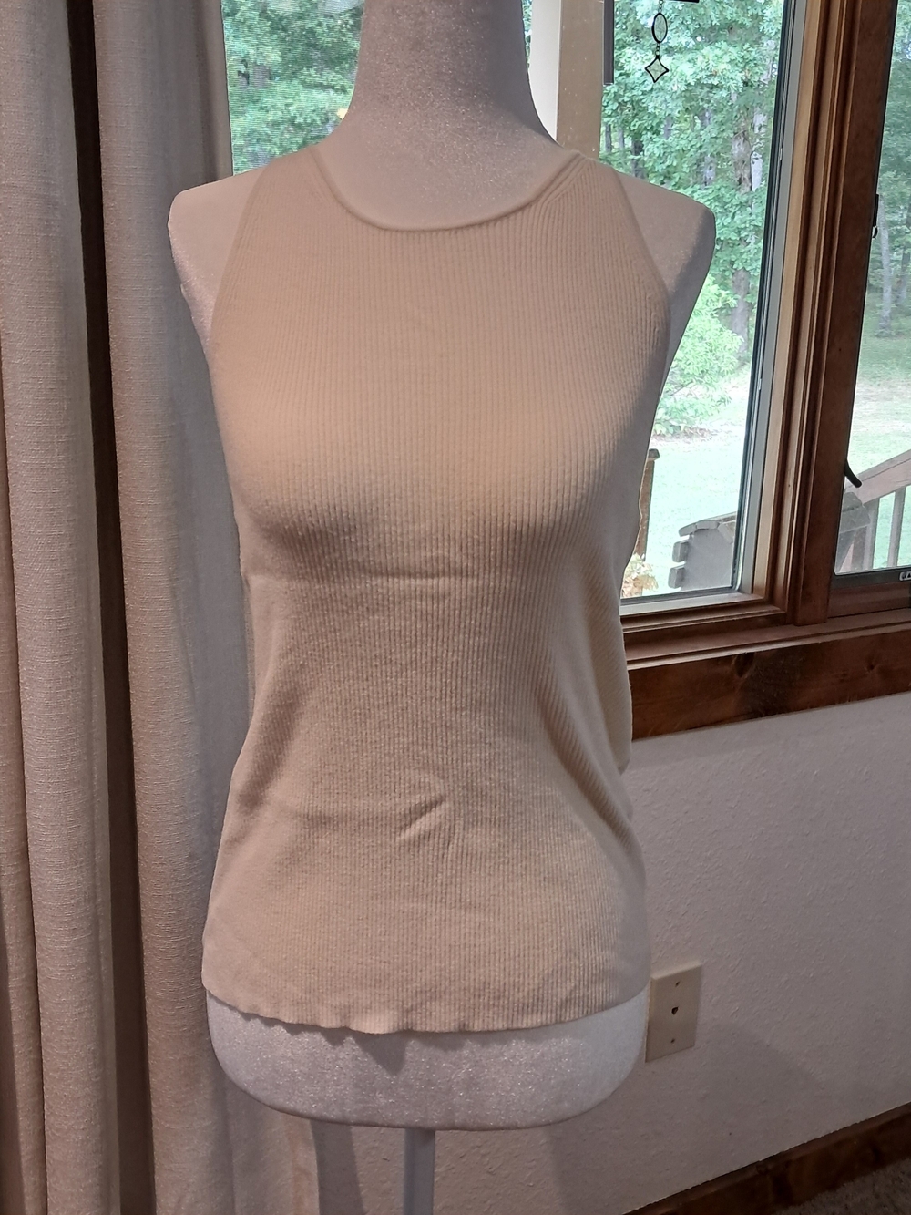 Banana Republic Ribbed Halter Tank - Cream Medium